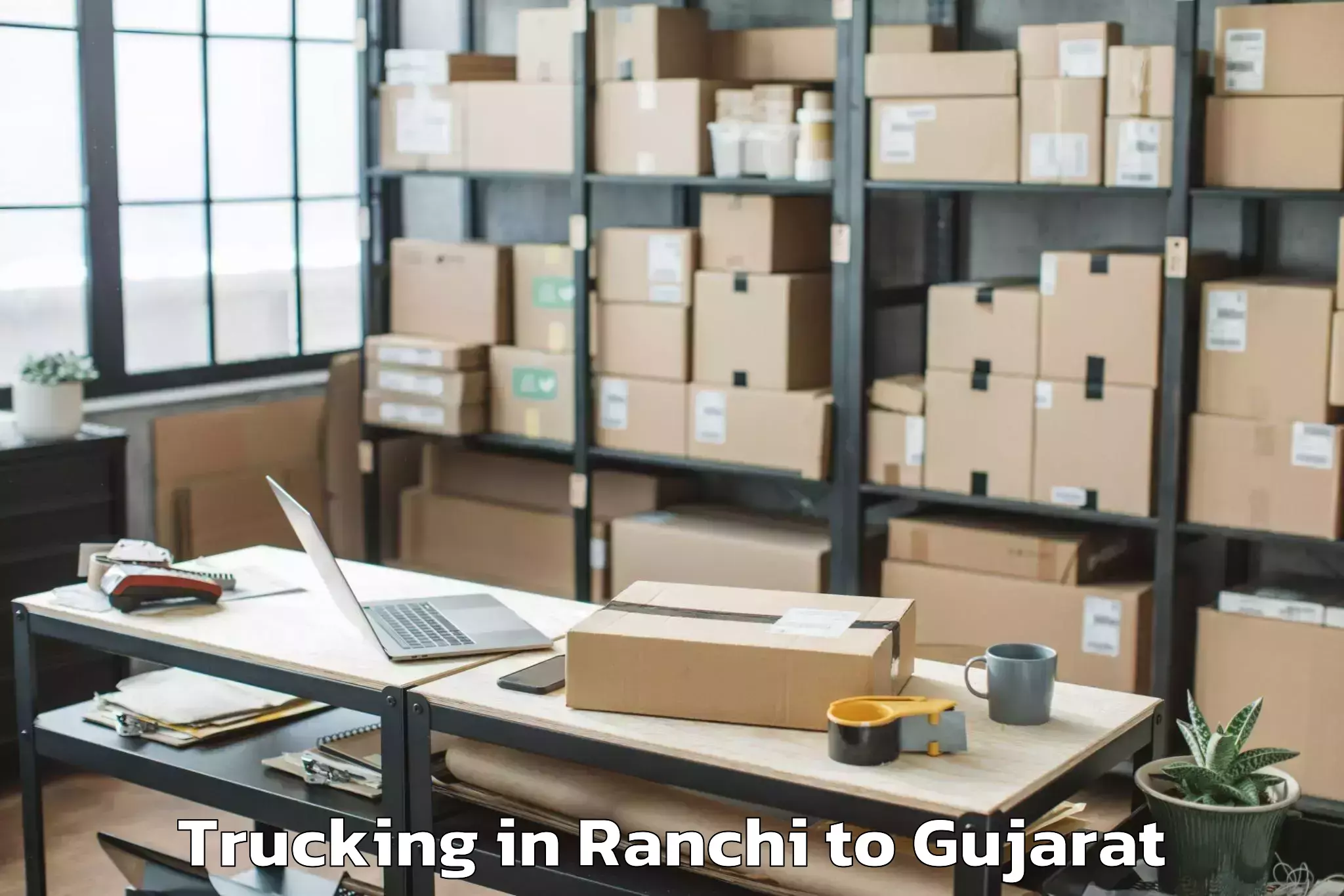 Easy Ranchi to Bhilad Trucking Booking